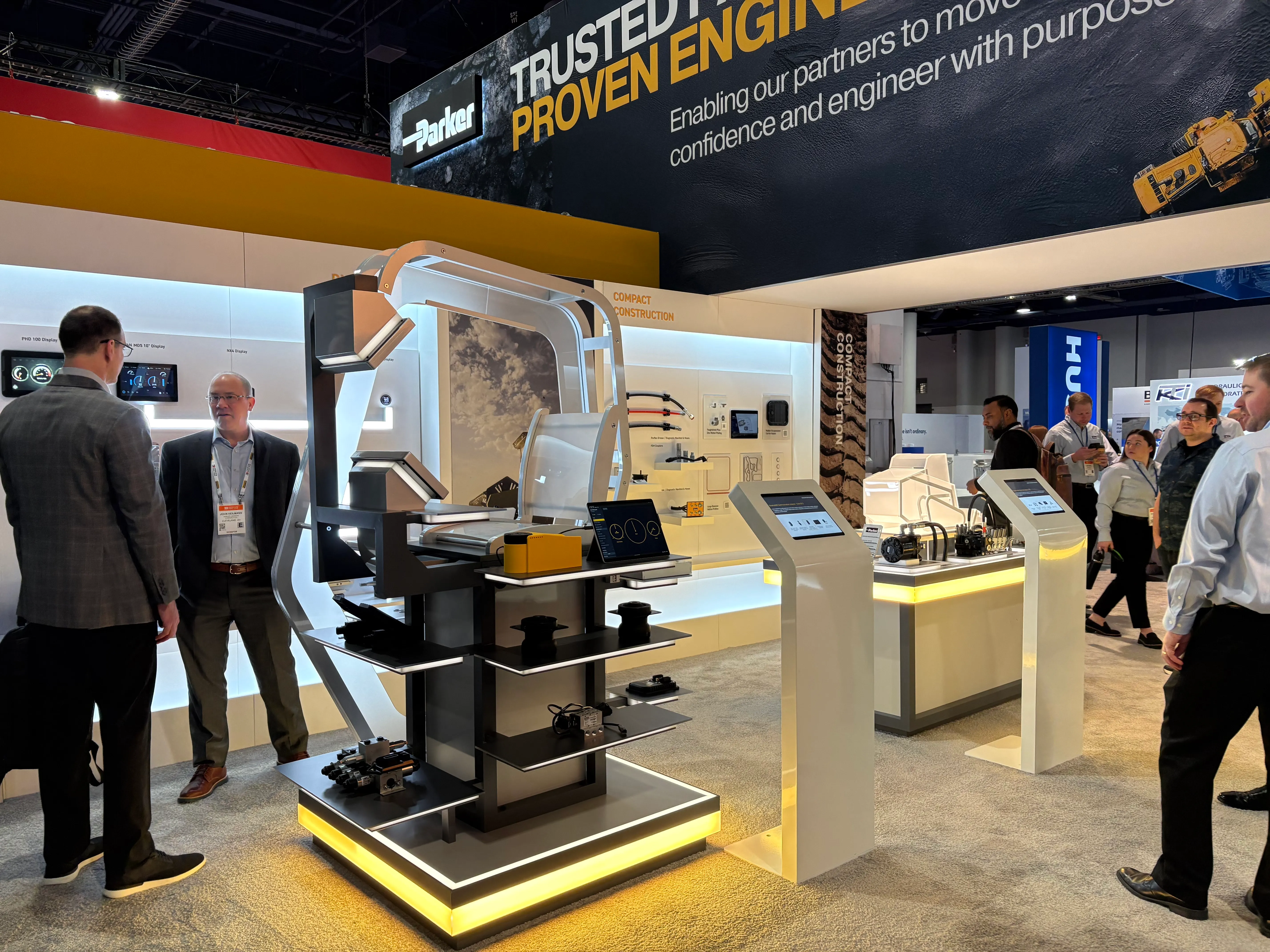 Parker Hannifin booth live on the show floor